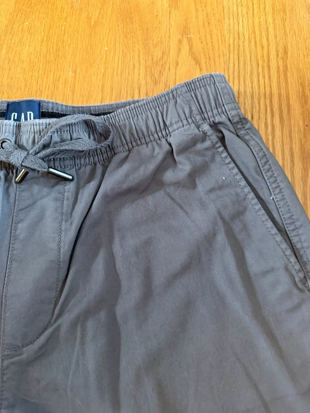 NWT GAP Cotton Elastic Waist Shorts Gray Size Small